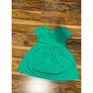 Primary Perfect Pocket Dress, Short Sleeve, Green-Apple, Size 3T
